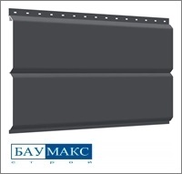 Сайдинг металлический БРУС Графит RAL 7024 ПЭ